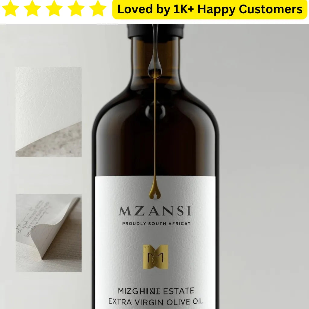 Bottle of Mzansi olive oil with a label on a gray background. Premium Transparent Labels South Africa: Industrial Quality from One A4 Sheet

Elevate your brand with the "no-label look" using our professional Transparent Labels South Africa.
